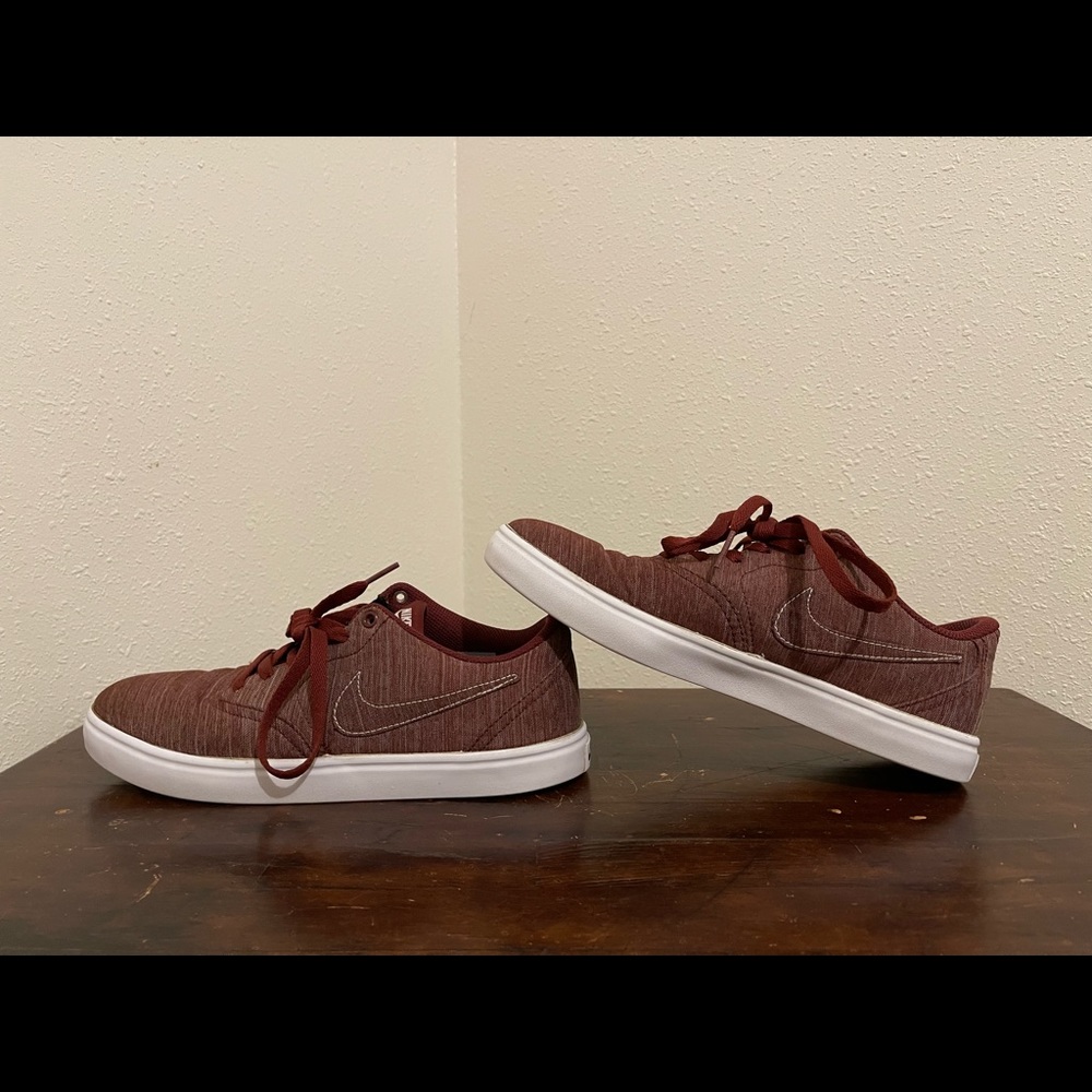 Nike Mens SB Check Solar 844493-600 Dark Team Red Canvas Shoes Sneaker Size 8.5